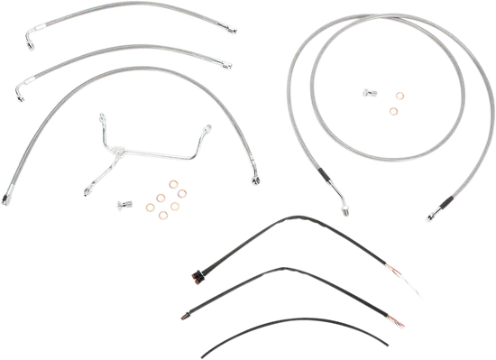 Burly 13in SS Gorilla Handlebar Controls Kit wo ABS