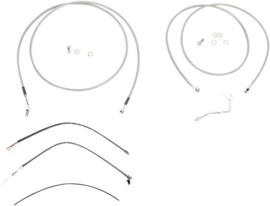 Burly 13in SS Bagger Handlebar Controls Kit w ABS