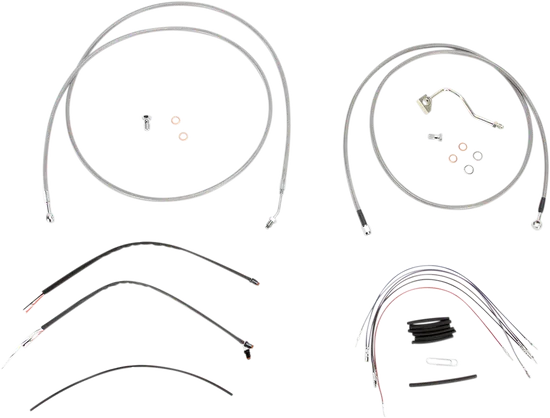 Burly 15in SS Bagger Handlebar Controls Kit w ABS