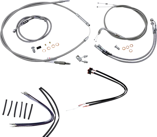 Burly 14in SS Gorilla Handlebar Controls Kit w ABS