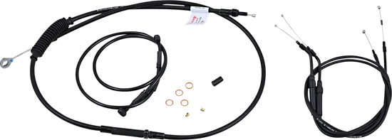 Burly 10in Black Jail Bar Controls Kit