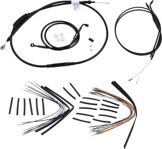 Burly 12in Black Jail Bar Controls Kit