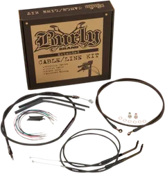 Burly 10in Black Jail Bar Controls Kit wo ABS