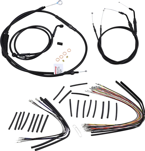 Burly 12in Black Jail Bar Controls Kit