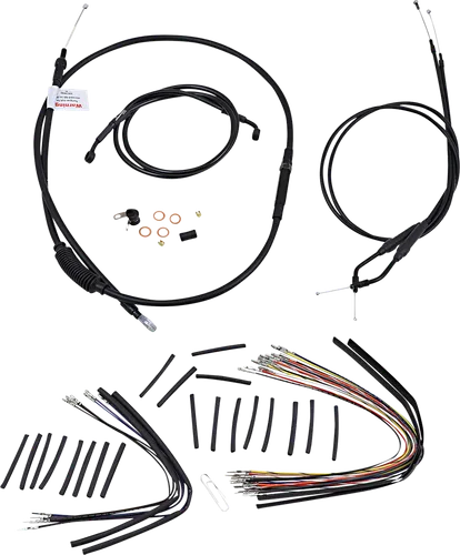 Burly 14in Black Jail Bar Controls Kit