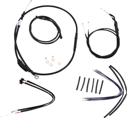 Burly 12in Black Jail Bar Controls Kit