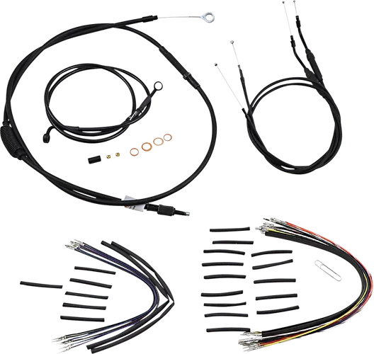 Burly 12in Black Jail Bar Controls Kit