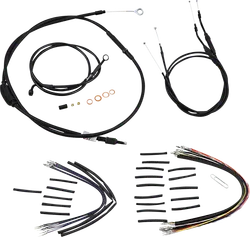 Burly 12in Black Jail Bar Controls Kit
