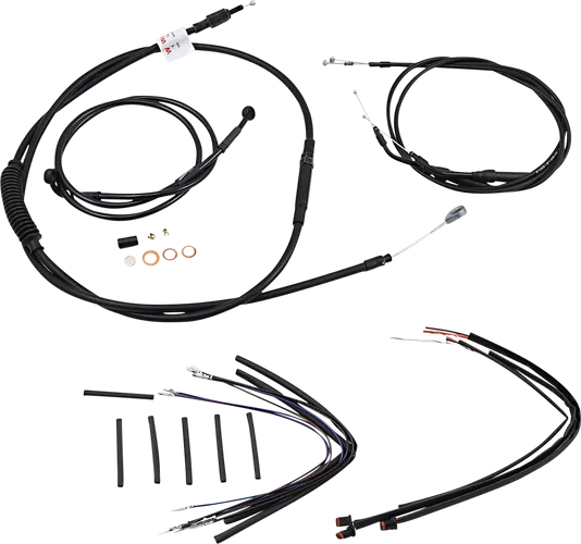 Burly 12in Black Jail Bar Controls Kit