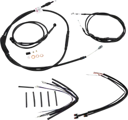 Burly 12in Black Jail Bar Controls Kit