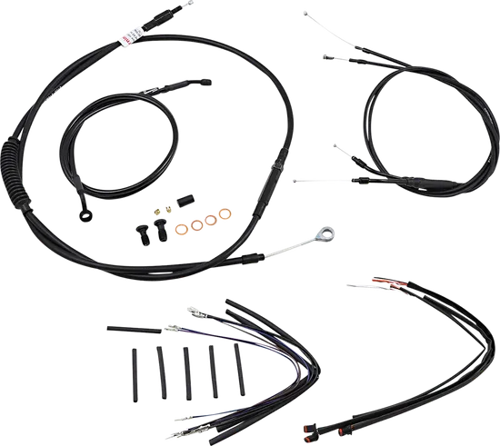 Burly 14in Black Jail Bar Controls Kit