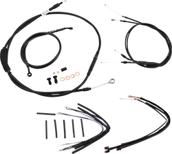 Burly 14in Black Jail Bar Controls Kit