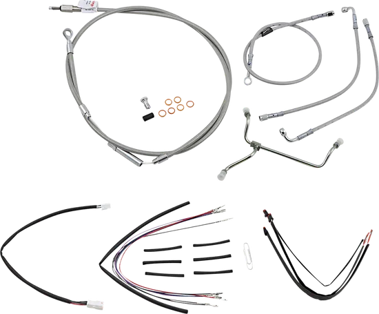 Burly 14in SS Gorilla Handlebar Controls Kit wo ABS