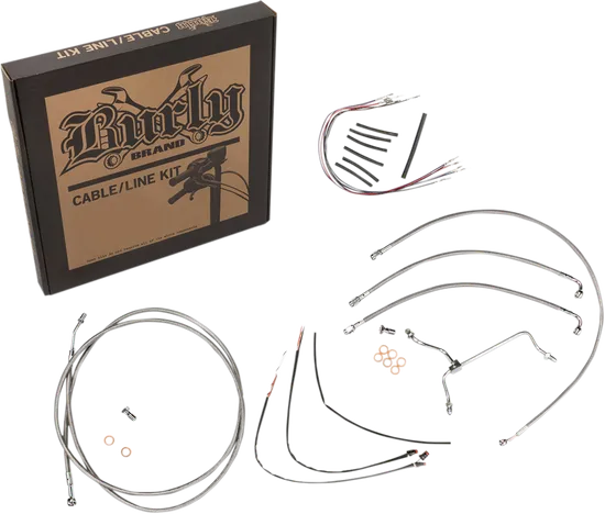 Burly 14in SS Gorilla Handlebar Controls Kit wo ABS