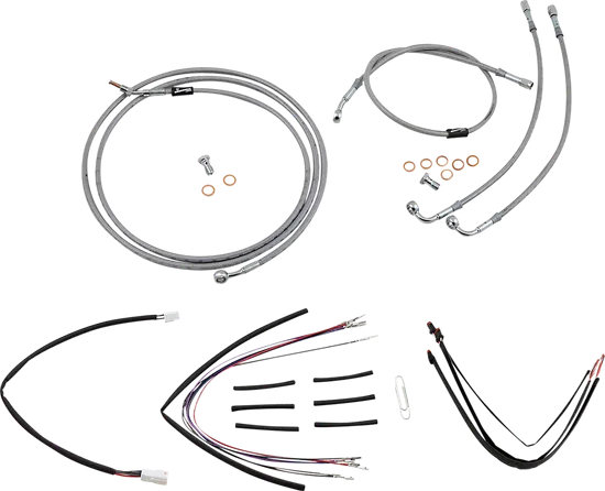 Burly 18in SS Gorilla Handlebar Controls Kit wo ABS