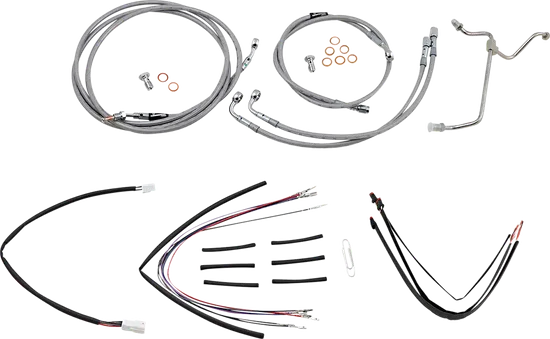 Burly 18in SS Ape Hanger Control Kit wo ABS