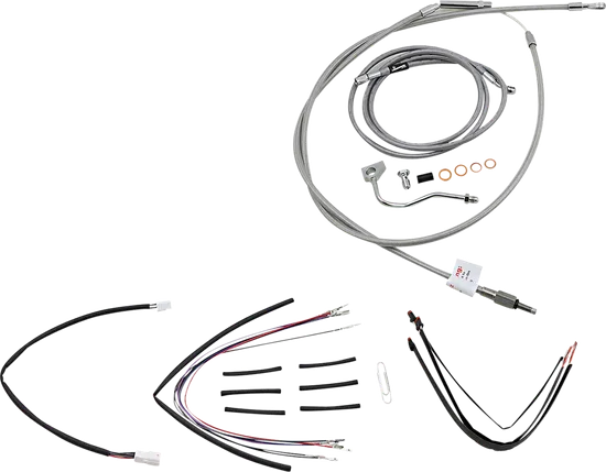 Burly 14in SS Gorilla Handlebar Controls Kit w ABS