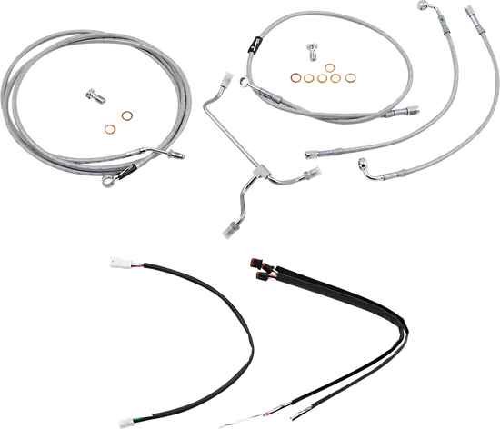 Burly 18in SS Gorilla Handlebar Controls Kit wo ABS