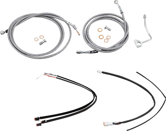 Burly 14in SS Gorilla Handlebar Controls Kit w ABS