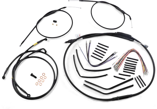 Burly 12in Black Jail Bar Controls Kit