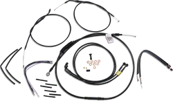 Burly 14in Black Jail Bar Controls Kit wo ABS