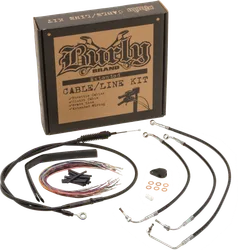 Burly 12in Black Handlebar Controls Kit