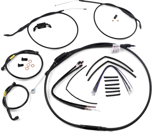 Burly 12in Black Jail Bar Controls Kit w ABS