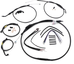 Burly 12in Black Jail Bar Controls Kit w ABS