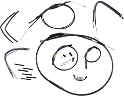 Burly 14in Black Jail Bar Controls Kit w ABS