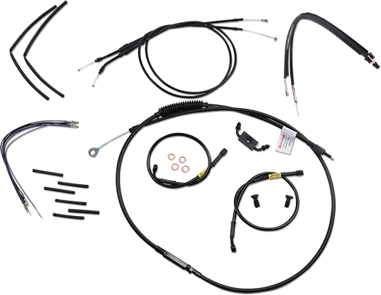 Burly 12in Black Jail Bar Controls Kit w ABS