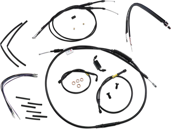 Burly 12in Black Gorilla Bar Controls Kit