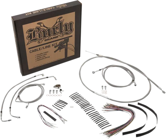 Burly 15in SS Gorilla Handlebar Controls Kit w ABS