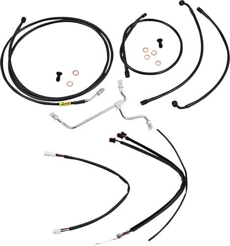 Burly 15in Black Vinyl Bagger Control Kit wo ABS