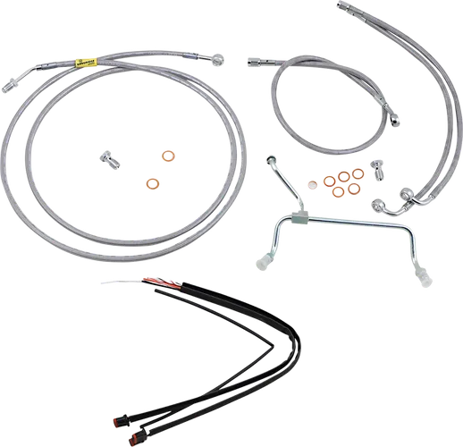 Burly 13in SS Bagger Handlebar Controls Kit wo ABS