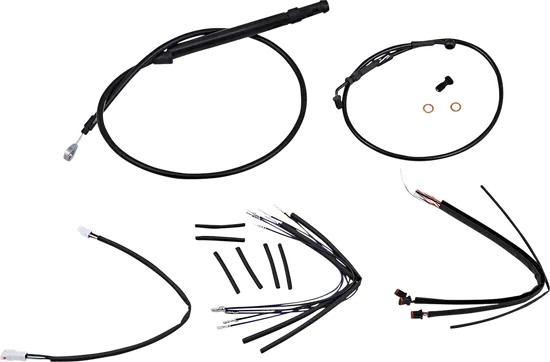 Burly 14in Black Gorilla Bar Controls Kit w ABS