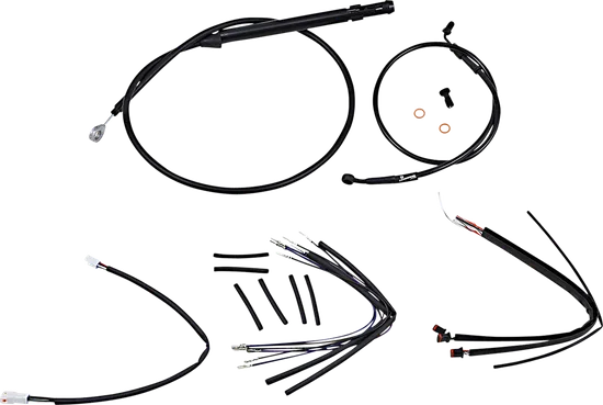Burly 16in Black Gorilla Bar Controls Kit w ABS