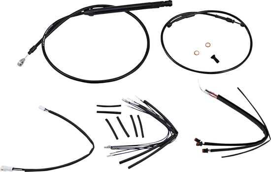 Burly 18in Black Gorilla Bar Controls Kit w ABS