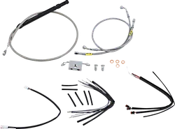 Burly 14in Stainless Steel Gorilla Bar Controls Kit w ABS