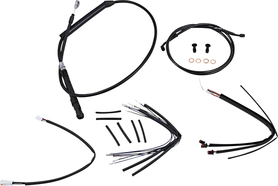 Burly 16in Black Gorilla Bar Controls Kit wo ABS