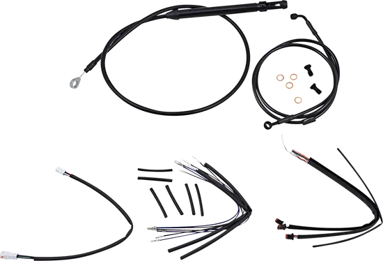 Burly 18in Black Gorilla Bar Controls Kit wo ABS