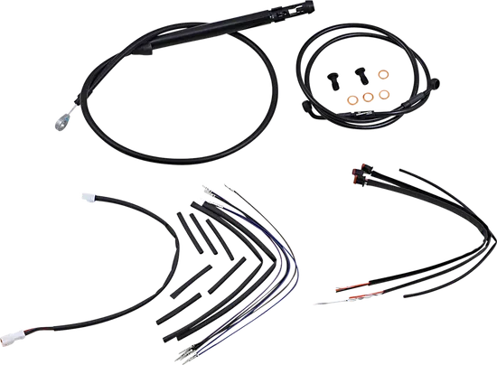 Burly 12in Black Jail Bar Controls Kit