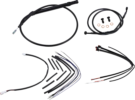 Burly 14in Black Jail Bar Controls Kit