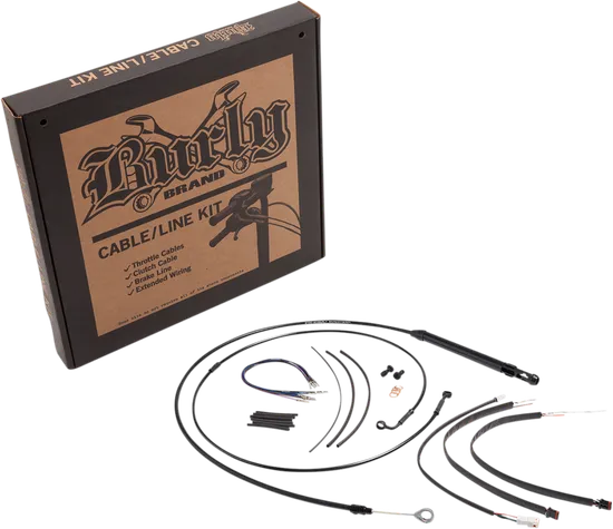 Burly 14in Black Jail Bar Controls Kit