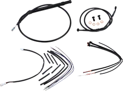 Burly 14in Black Jail Bar Controls Kit