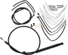 Burly 14in Black Vinyl Ape Hanger Control Kit wo ABS