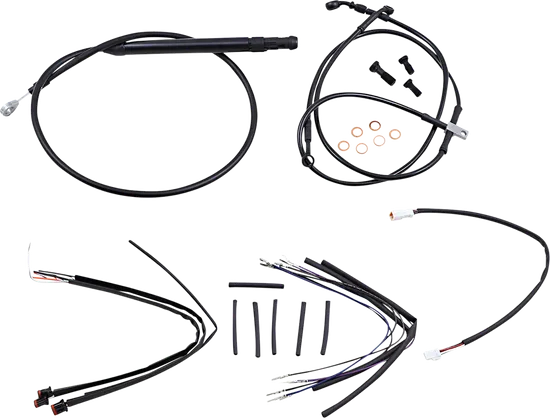 Burly 14in Black Jail Bar Controls Kit