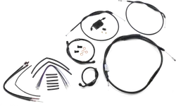 Burly 12in Extended Black Vinyl T Bar Control Kit w ABS