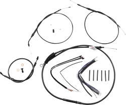 Burly 14in Black Vinly T Bar Controls Kit w ABS