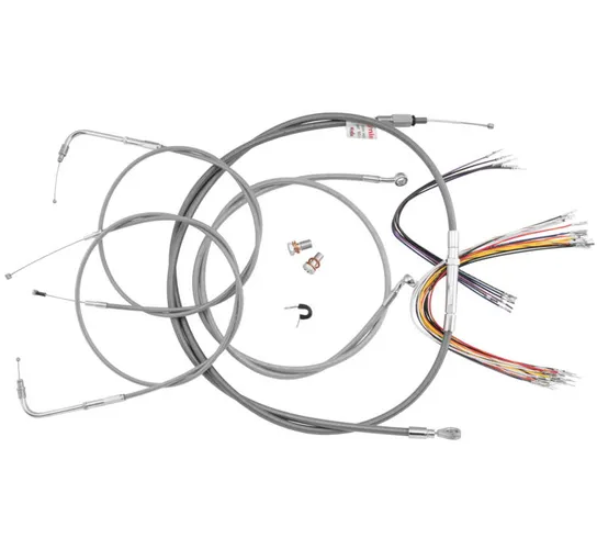 Burly 15in SS Bagger Handlebar Controls Kit w Cruise