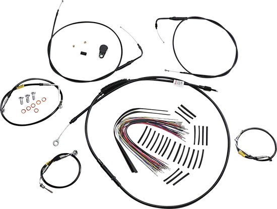 Burly 15in Black Bagger Bar Control Kit wo Cruise
